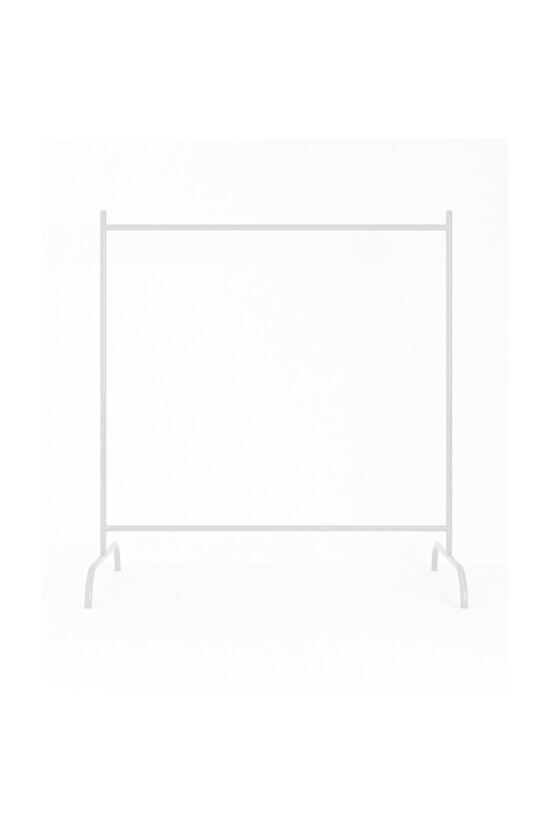 Konfeksiyon Askısı Ayaklı Askılık Elbise Askılığı Beyaz