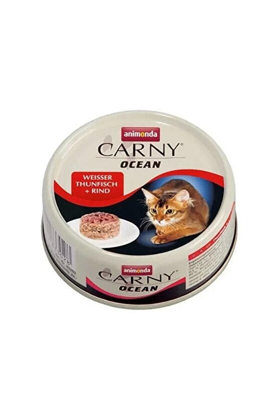 Carny Ton Balıklı ve Sığır Etli Konserve Kedi Maması 80 Gr