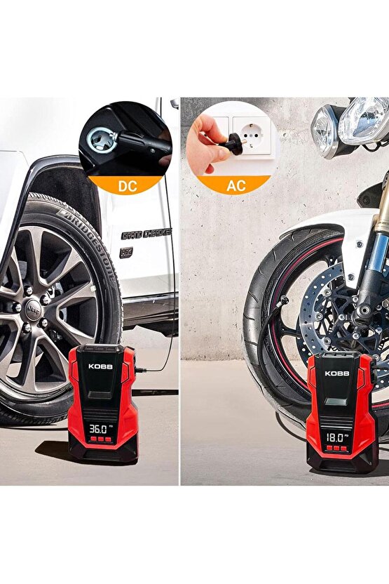 KB220 12Volt220Volt 150 PSI Dijital Basınç Göstergeli Lastik Şişirme Pompası