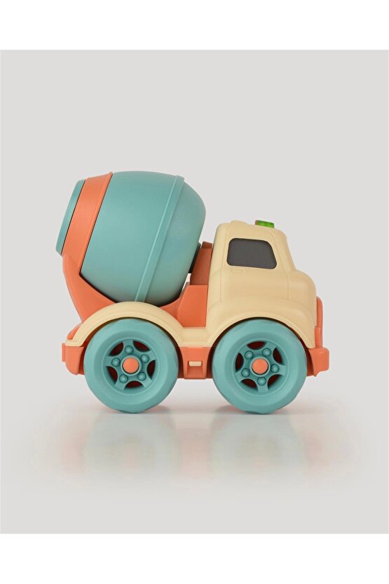 Lüx Bej Sesli Ve Işıklı Minik Mikser - Plastik Mikser - Kırılmaz Oyuncak - Kırılmaz Çimento Mikser -