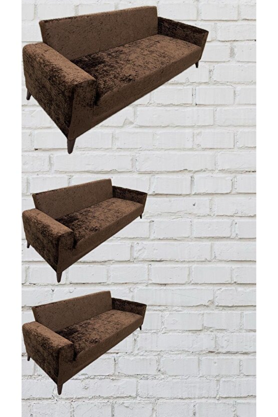 322 Parlak Kadife Giydirme Koltuk Örtüsü(KAHVERENGİ)