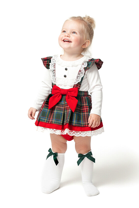 Kız Bebek Elbise Kız Çocuk Romper Doğum Günü Parti Düğün Özel Gün Uzun Kol Astarlı Romper