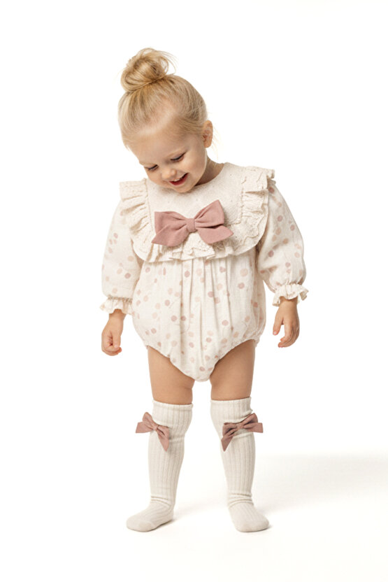 Kız Bebek Romper Kız Çocuk Romper Doğum Günü Parti Düğün Elbise Fiyonk Uzun Kol Romper