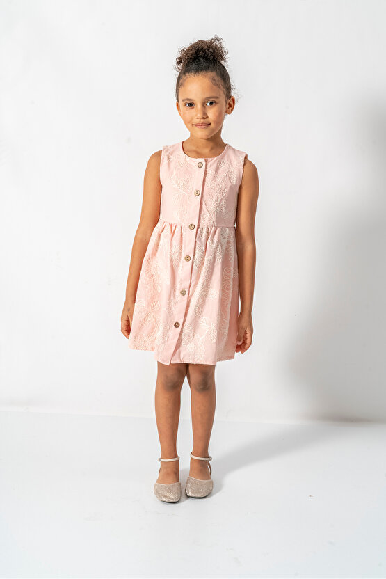 Kız Bebek Kız Çocuk Doğum Günü Parti Düğün Elbise Kısa Kol Kolsuz Astarlı