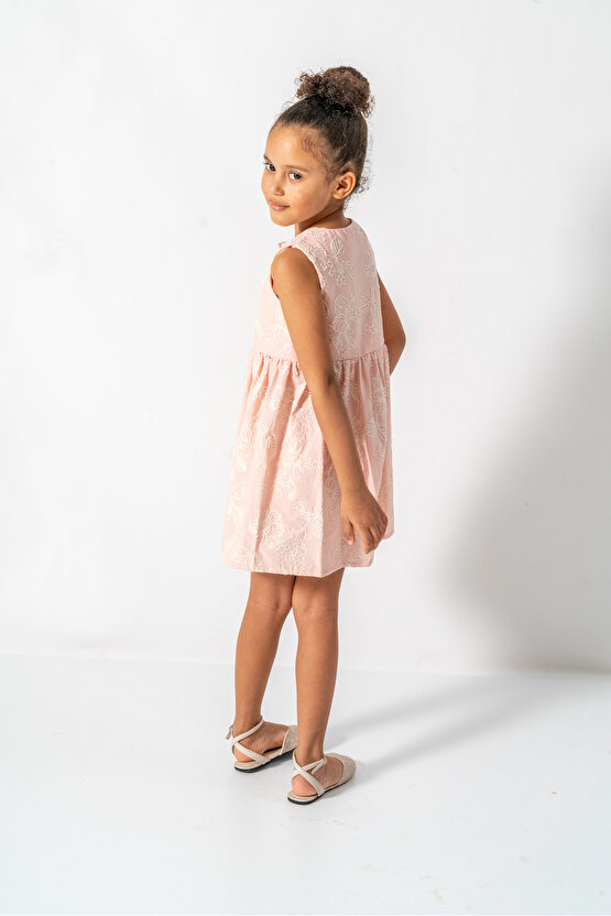 Kız Bebek Kız Çocuk Doğum Günü Parti Düğün Elbise Kısa Kol Kolsuz Astarlı