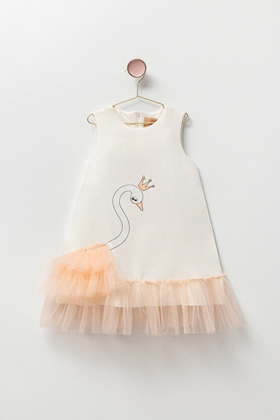 Kız Bebek Kız Çocuk Doğum Günü Parti Düğün Elbise Kolsuz Fırfırlı Tüllü Tütülü Tütü Astarlı