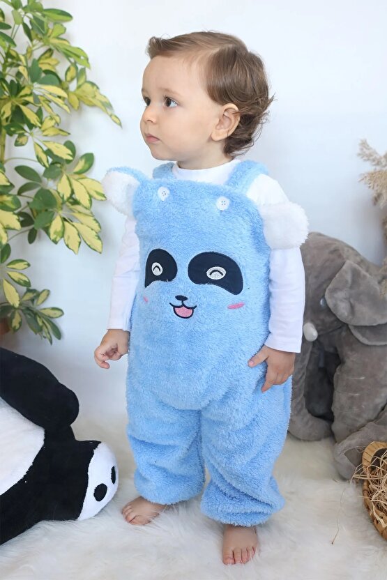 Welsoft Peluş Unisex Fermuarlı Kışlık Bebek Uyku Tulumu Bebek Tulumu Çocuk Tulumu Çocuk Kostümü TLMS