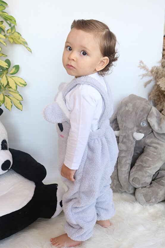 Welsoft Peluş Unisex Fermuarlı Bebek Uyku Tulumu Bebek Tulumu Çocuk Tulumu Çocuk Kostümü