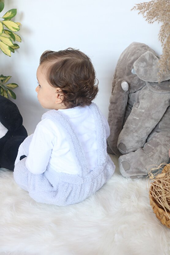 Welsoft Peluş Unisex Fermuarlı Bebek Uyku Tulumu Bebek Tulumu Çocuk Tulumu Çocuk Kostümü