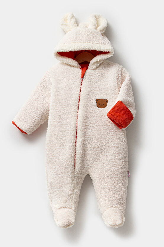 Welsoft Peluş Kuzu Katlanır Eldivenli %100 Pamuk Astar Unisex Kız Erkek Çocuk Bebek Uyku Tulumu