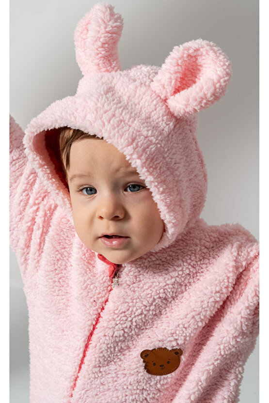 Welsoft Peluş Kuzu Katlanır Eldivenli %100 Pamuk Astar Unisex Kız Erkek Çocuk Bebek Uyku Tulumu