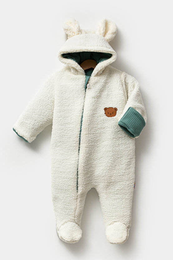 Welsoft Peluş Kuzu Katlanır Eldivenli %100 Pamuk Astar Unisex Kız Erkek Çocuk Bebek Uyku Tulumu