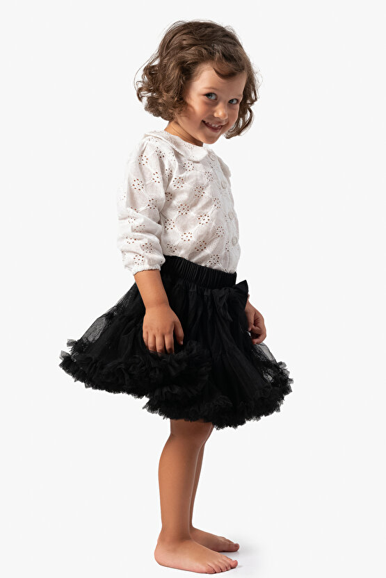 Kız Bebek Elbise Kız Çocuk Elbise Doğum Günü Parti Düğün Tütü Uzun Kollu Astarlı Etek Elbise