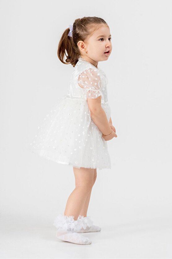 Bebek Kız Çocuk Doğum Günü Parti Düğün Elbise Tüllü Tütü Astarlı Çocuk Giyim Bebek Giyim Kız Bebek E