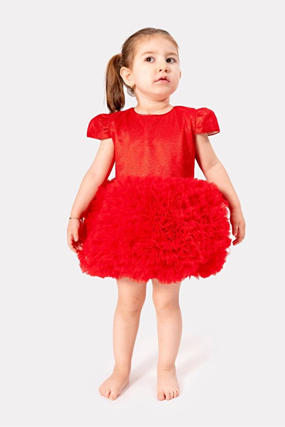 Bebek Kız Çocuk Doğum Günü Parti Düğün Elbise Tüllü Tütü Astarlı Çocuk Giyim bebek giyim Kız Bebek