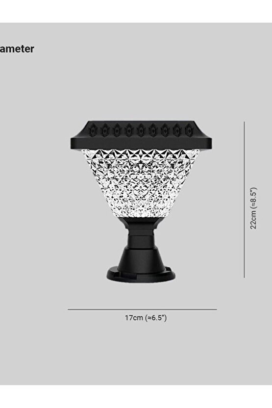 Kablosuz, Güneş Enerjisi İle Çalışır Set Üstü Bahçe Aydınlatma Armatürü, Solar Set Üstü Bahçe Apliği