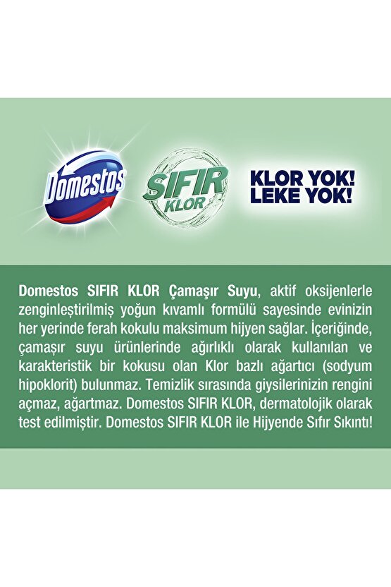 Yoğun Kıvamlı Çamaşır Suyu Sıfır Klor Orman Ferahlığı Leke Yapmaz 675 ml Adet