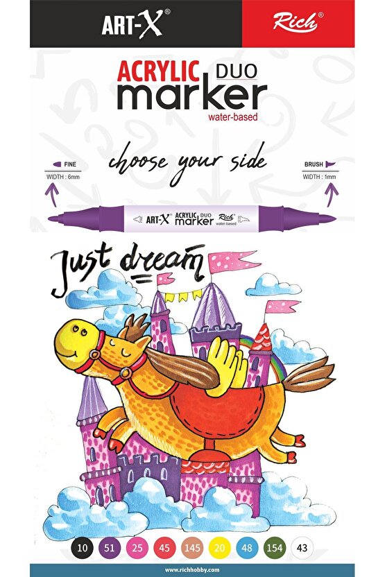 Art-x Akrilik Marker Çift Taraflı Kalem No:148