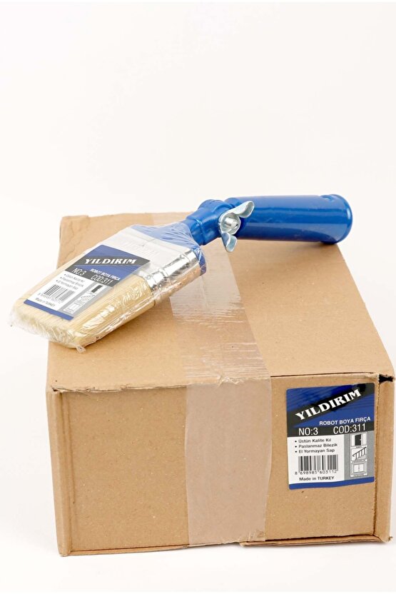 Akrobat Boya Fırçası Robot Fırça Oynar Başlıklı Kenar Köşe Fırçası No:3 12 Adet