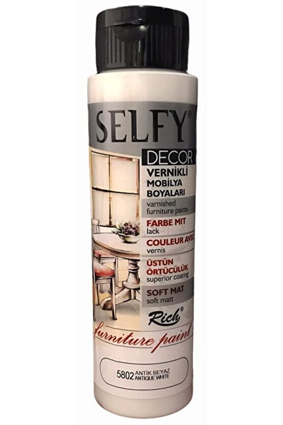Selfy Decor Kendinden Vernikli Boya 5802 Antik Beyaz 500 Cc