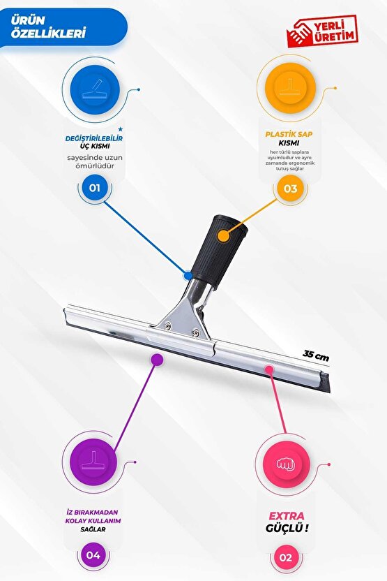 Metal Cam Çekcek Camsil 35 Cm