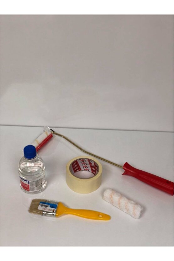 5 Li Yağlı Boya Seti Parmak Rulo + 320ml Tiner + Fırça + Rulo Yedeği+ Bant