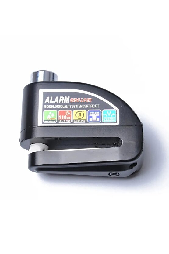 110 Db Siyah Motosiklet Alarmlı Disk Kilidi Hatırlatma Kablolu (SARI-SİYAH-YEŞİL-MAVİ-GRİ RENK)