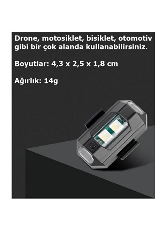 Motosiklet Drone Bisiklet Otomotiv Çakar Şarjlı Kablosuz Mini Led Lamba Uyumlu