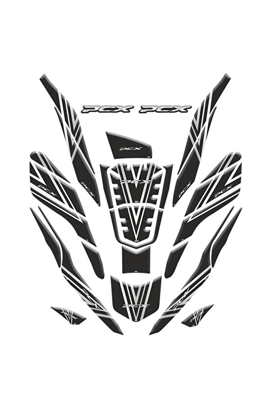 HONDA PCX 2021 - 2023 UYUMLU TANK PAD SET 001