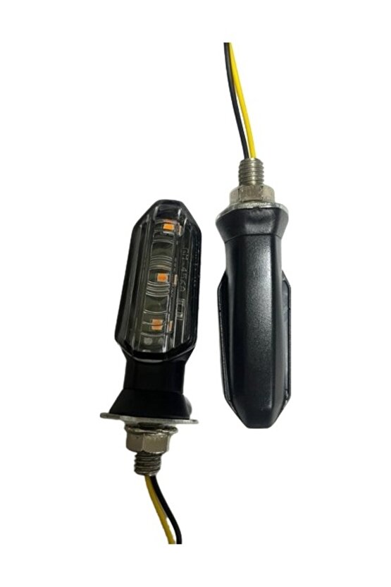 Motosiklet Sinyal Lamba Üniversal 12V Sarı Cam Sarı Led 2Li