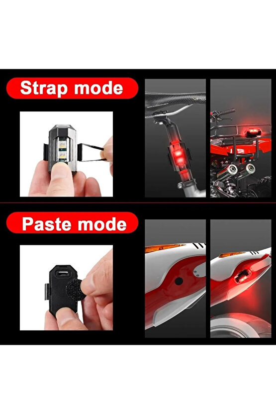 Motor Drone Uçak Kanadı Led Şarjlı Kablosuz Mini Led Çakarlı Lamba