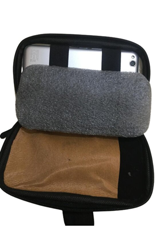 Siyah Su Geçirmez Kol Bağlantılı Lastikli Ayarlı Telefon Tutucu