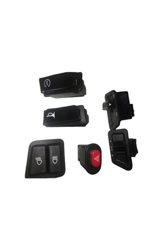 Scooter Cup Düğme Seti 6lı Marş+korna+sellektör+sinyal+far+dörtlü