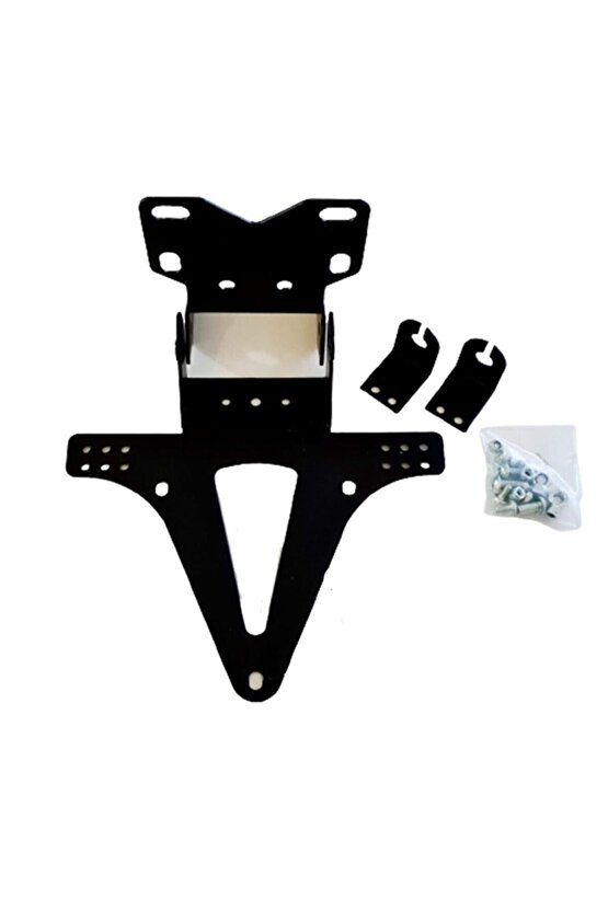 Motosiklet Katlanır Plakalık Sinyal Bağlantılı Siyah