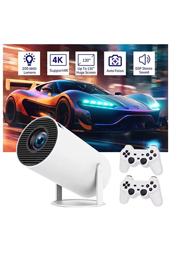 X10PLUS ANDROİD PROJEKTÖR + GAME PROJECTOR ULTRA HD 4K EV SİNEMA YANSITMA OYUN PROJEKSİYON CİHAZI