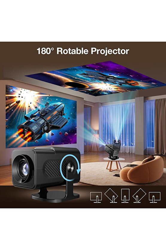 HY320MAX ANDROİD PROJEKTÖR + GAME PROJECTOR ULTRA HD 4K EV SİNEMA YANSITMA OYUN PROJEKSİYON CİHAZI