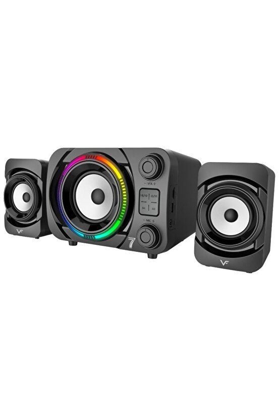 RGB LED IŞIKLI 2+1 SES SİSTEMİ BLUETOOTH HOPARLÖR FM RADYO KARAOKE MİKROFONLU SPEAKER TV PC 50W