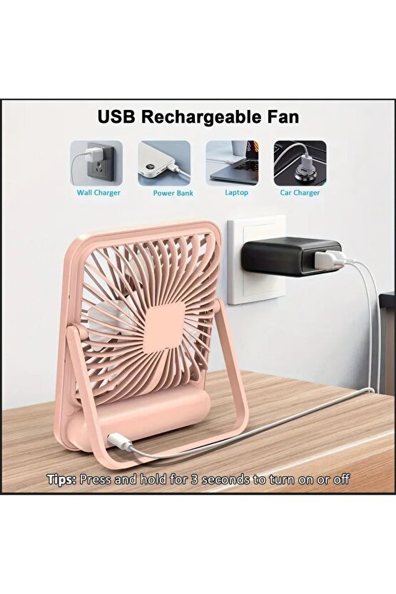 MASAÜSTÜ ŞARJLI FAN 5 HIZ KADEMELİ ULTRA İNCE LED GÖSTERGELİ VANTİLATÖR SERİNLETİCİ MİNİ KLİMA