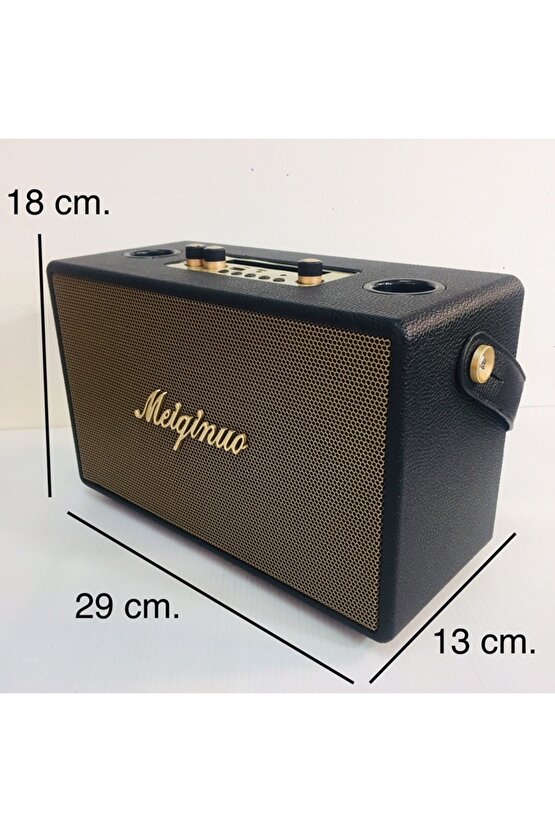 ÇİFT MİKROFONLU BLUETOOTH SPEAKER ŞARJLI KABLOSUZ KARAOKE HOPARLÖR PARTY BOX SES BOMBASI