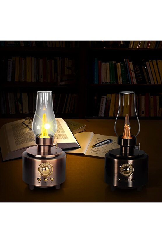 C210 NOSTALJİK GAZ LAMBASI BLUETOOTH SPEAKER KABLOSUZ ŞARJLI HOPARLÖR GECE LAMBASI