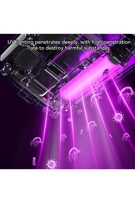 ŞARJLI YATAK SÜPÜRGESİ 100W KABLOSUZ TOZ TOPLAMA UV IŞIKLI AKAR TEMİZLEME CİHAZI