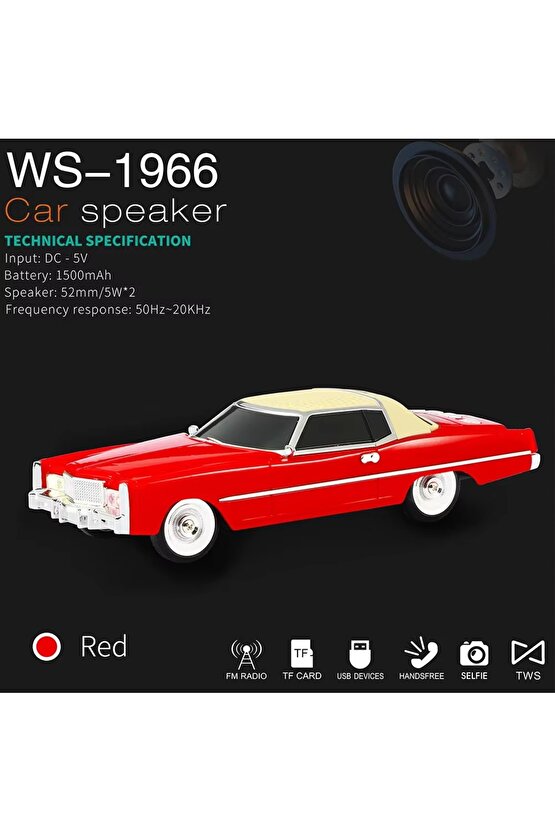 CADİLLAC ELDORADO NOSTALJİK ARABA ŞEKLİNDE BLUETOOTH SPEAKER ŞARJLI KABLOSUZ HOPARLÖR