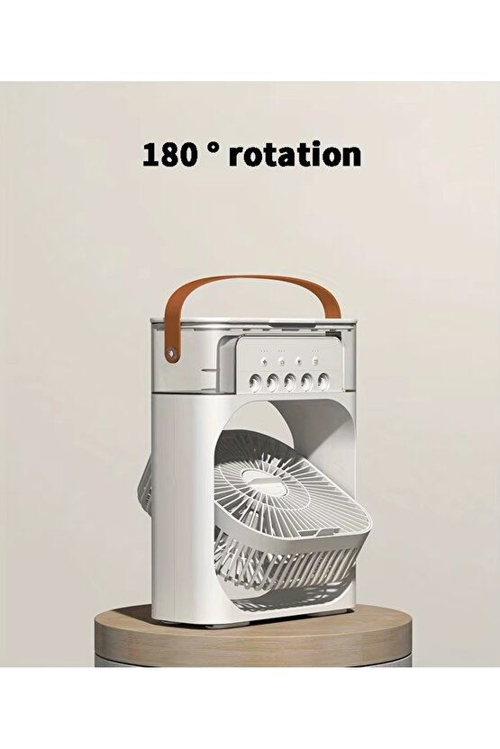 BUZLU FAN TAŞINABİLİR SU BUHARI PÜSKÜRTMELİ KLİMA SERİNLETİCİ VANTİLATÖR ODA HAVA NEMLENDİRİCİ