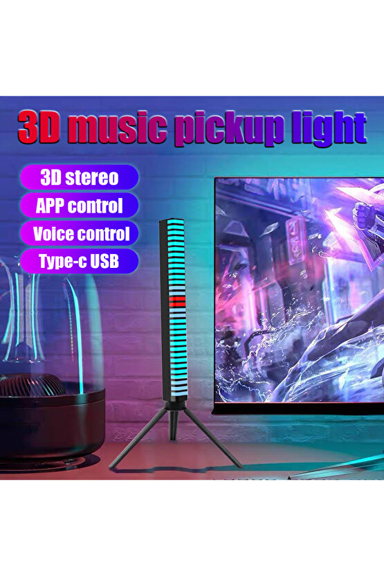 RGB LED IŞIK ARAÇ PC ODA OYUNCU MÜZİK RİTİMLERİ  OYUN SESE DUYARLI RGB LİGHT