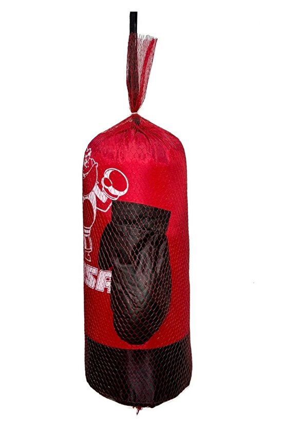 50CM BOKS TORBASI ÇOÇUKLAR İÇİN ELDİVEN HEDİYELİ ASKILI BOXİNG KUM TORBASI