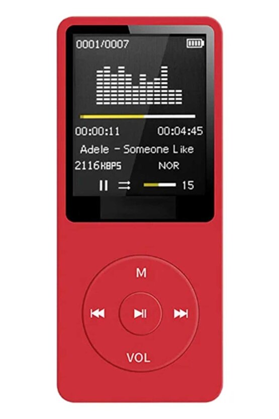 8GB HAFIZA KARTLI BLUETOOTHLU MP3 ÇALAR SES KAYIT FM RADİO DAHİLİ HOPARLÖR EKRANLI MÜZİK ÇALAR