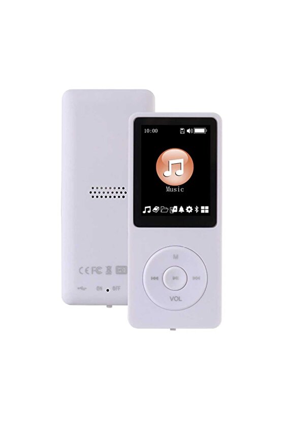 8GB HAFIZA KARTLI BLUETOOTHLU MP3 ÇALAR SES KAYIT FM RADİO DAHİLİ HOPARLÖR EKRANLI MÜZİK ÇALAR
