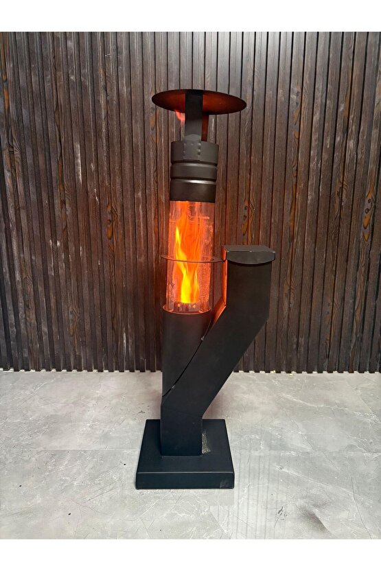 FÜZE TİPİ PELET SOBASI CAM SOBA ROKET SOBA BAHÇE CAM BALKON KIŞ BAHÇESİ CAFE RESTORAN KAMP TİPİ YENİ