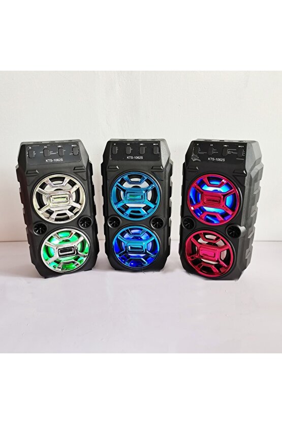 Led Işıklı Bluetooth Hoparlör Usb Sd Kart Aux Mikrofon Girişli Kablosuz Hoparlör