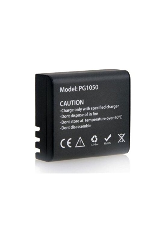 2 Adet Pg1050 Batarya Eken Aksiyon Kamera Bataryası 3.7v 1050mah 3.885wh